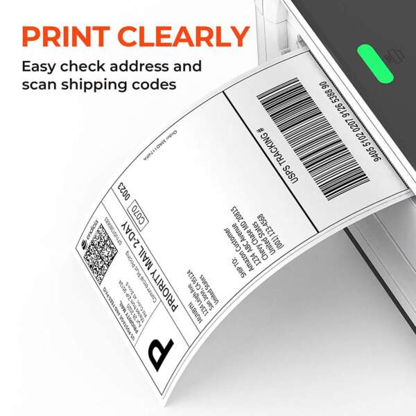 Top coated white thermal label rolls