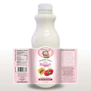 Custom dairy milk bottle label with strong adhesive