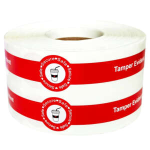 Tamper proof drink cover seal sticker for beverage cups