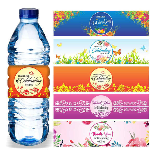 Waterproof bottle stickers