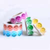 Synthetic paper round packaging labels with waterproof PVC vinyl