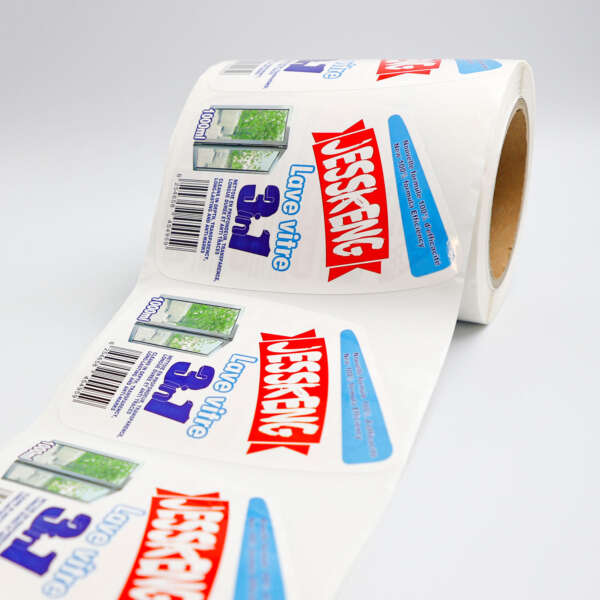 Waterproof adhesive vinyl labels for skincare packaging