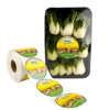 Custom food container sticker roll with logo print