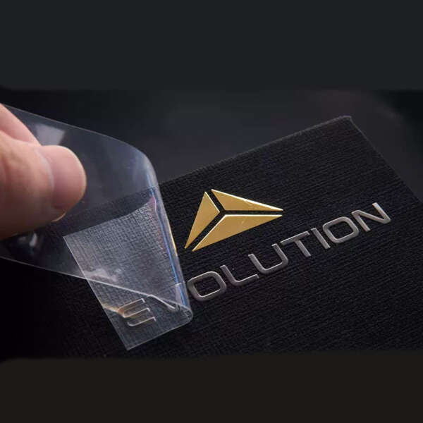 Hot silver transparent transfer sticker with logo print