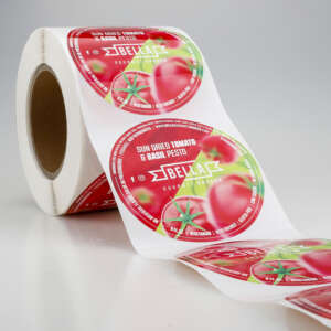 Waterproof PVC round logo stickers