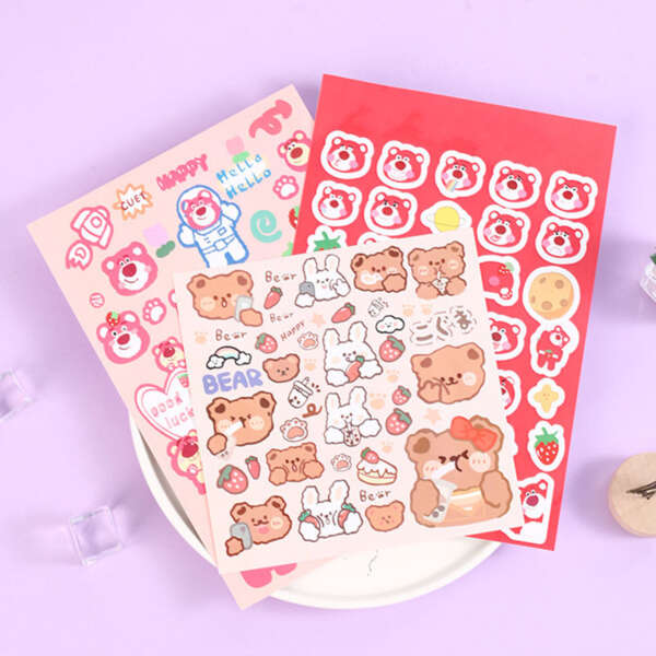 Self adhesive kawaii sticker for advertising gifts