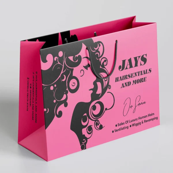 eco reusable boutique gift paper bag with embossed logo view 6