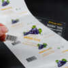 Clear food container labels