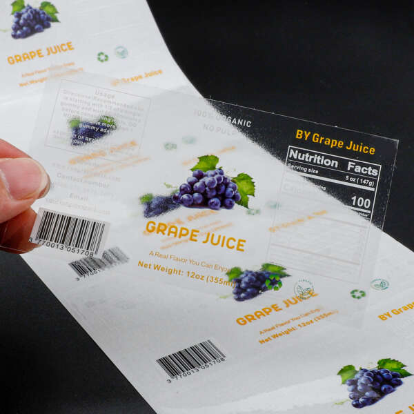 Clear food container labels