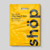 PVC LDPE HDPE die cut handle plastic bag for clothing shoes custom logo option