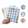 Rectangular holographic reveal label sticker