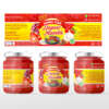 Waterproof glassy bottle labels for food packaging