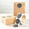 Food grade take out kraft bag safety seal labels