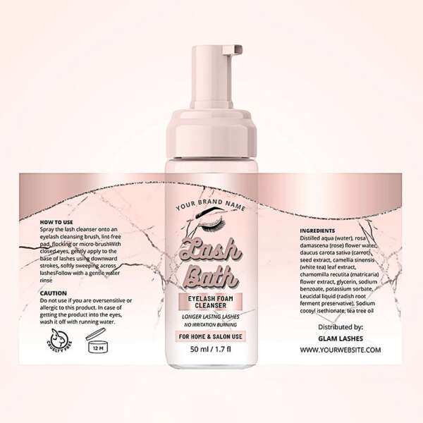 Cosmetic bottle vinyl stickers