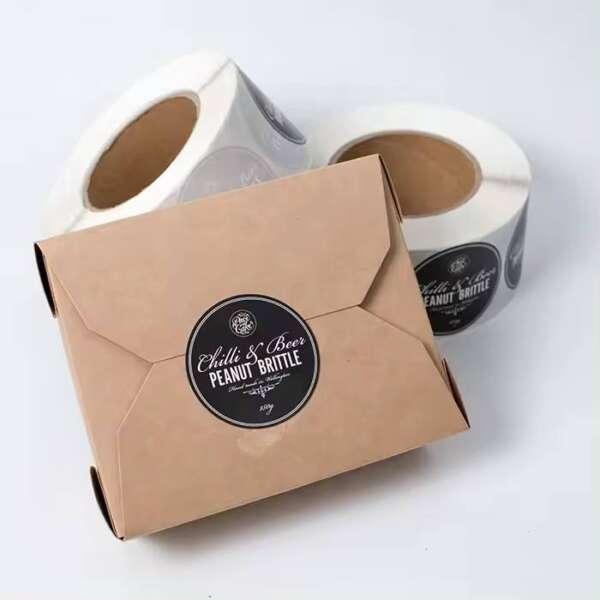 Round packaging label stickers