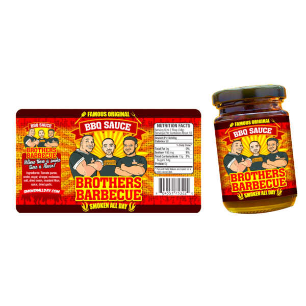Waterproof food sticker for sauce bottles