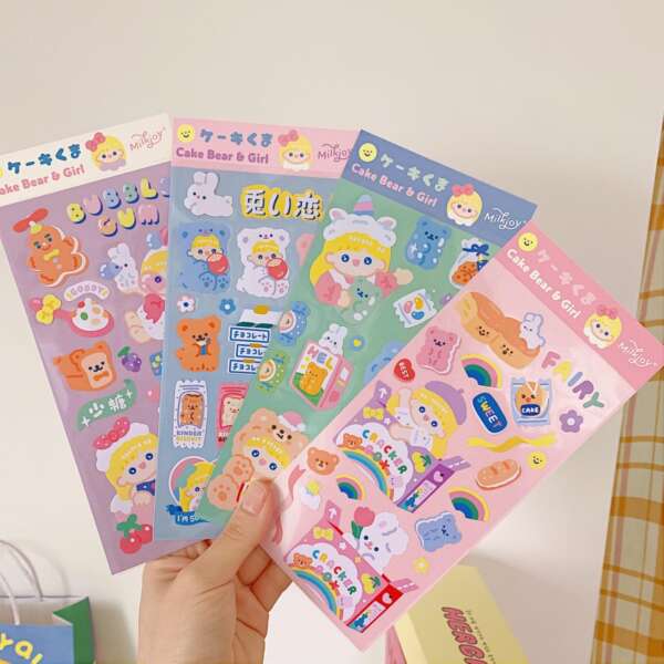 A4 A5 A6 custom cartoon logo sticker sheet