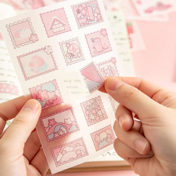 A4 A5 A6 cute cartoon kiss cut sticker sheet