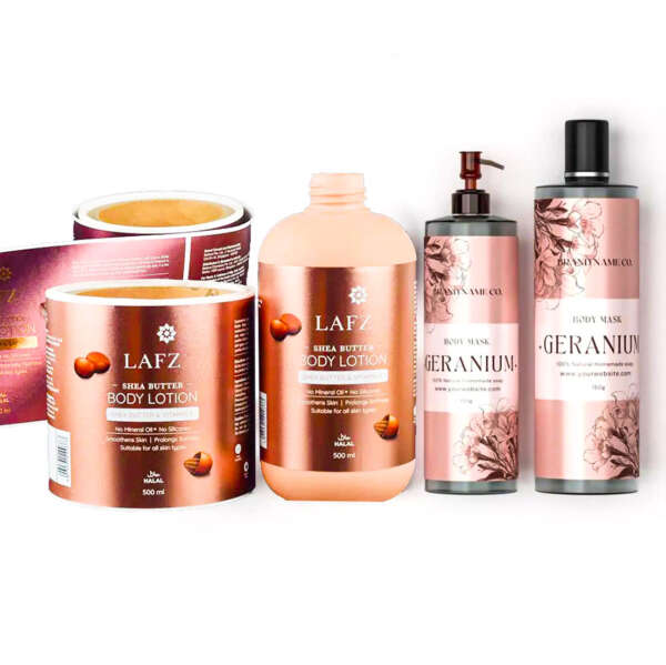 Waterproof vinyl cosmetic shampoo stickers