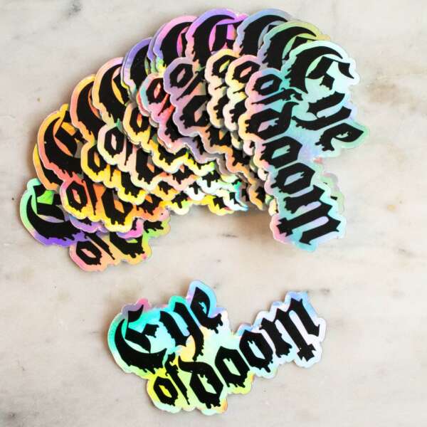 PVC letter stickers for retail packaging