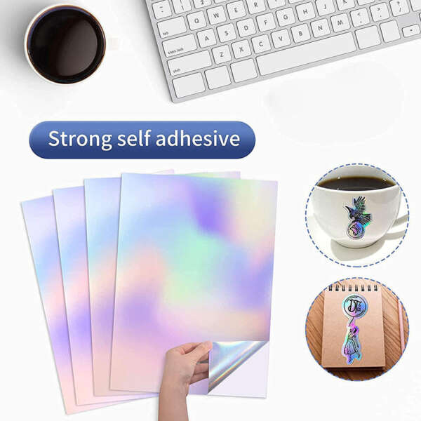 Self adhesive holographic labels
