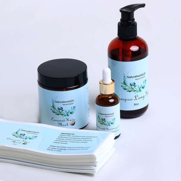 Cosmetic bottle label rolls