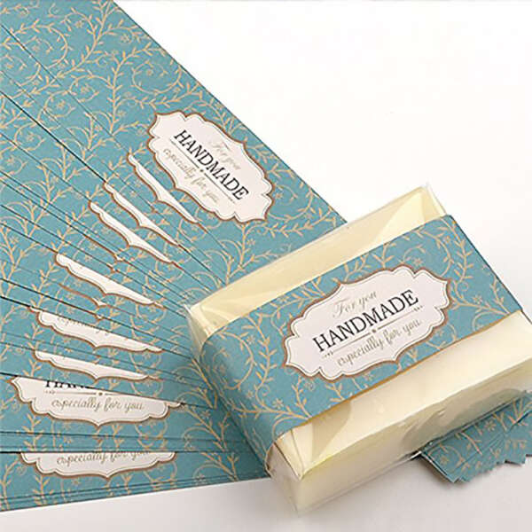 Private logo soap label sticker with adhesive backing
