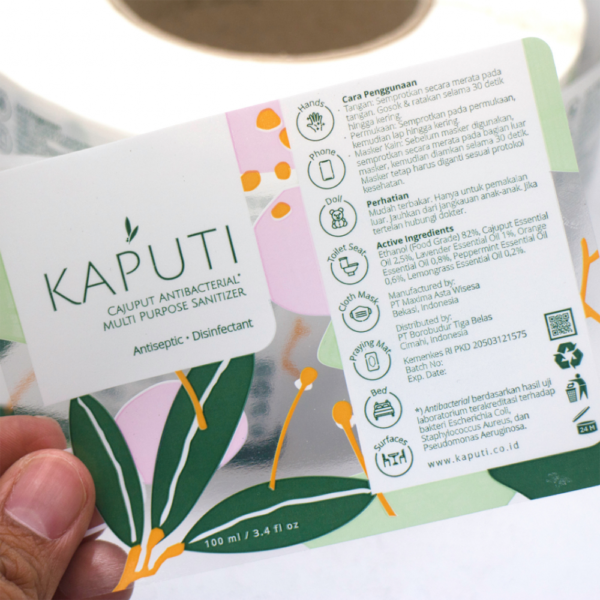 Waterproof clear label printing