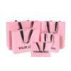 pink boutique ribbon gift paper bag for shoes clothing and gifts view 2
