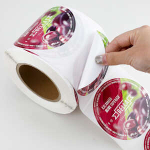 Self adhesive vinyl round stickers