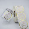 Custom brand logo stickers with foil detail