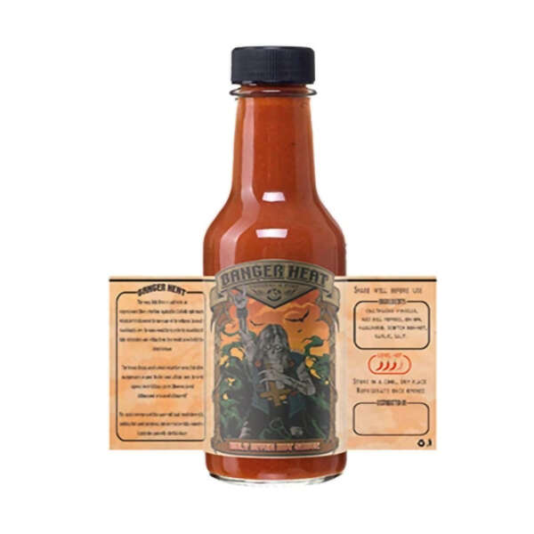 Printed BOPP labels for hot sauce and seasoning bottles