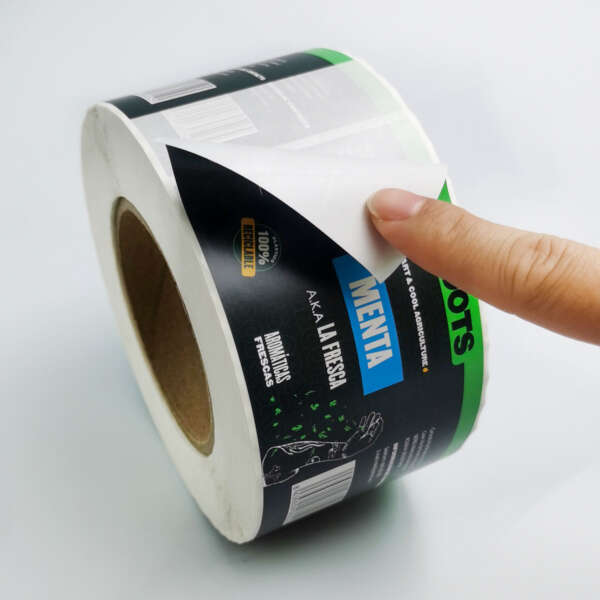 Die cut logo stickers for glass jars