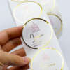 Waterproof clear logo sticker for drink cups