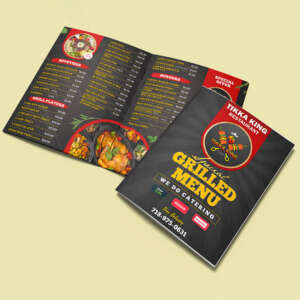 Full color custom restaurant menu book printing