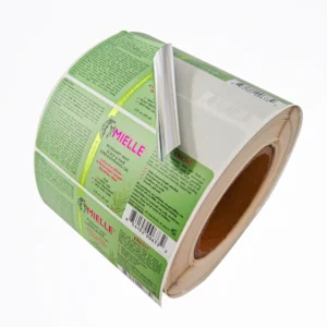 Self adhesive shiny roll sticker for hair oil