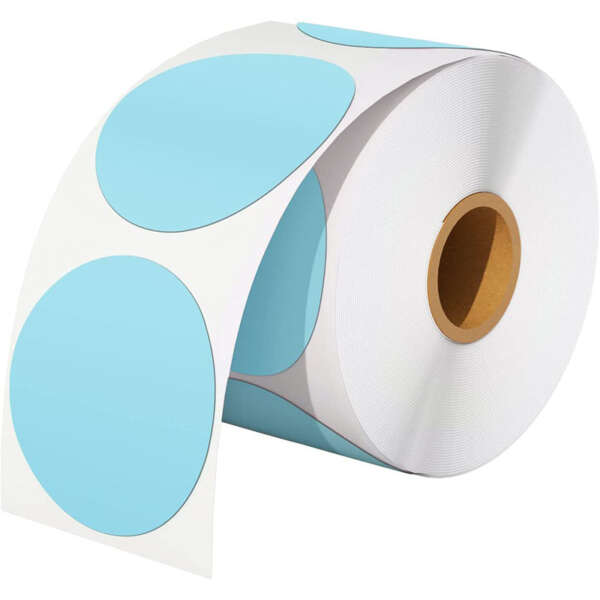 Round thermal label rolls