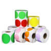 Pink circle sticker printing