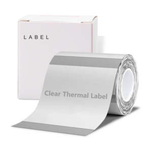 Clear direct thermal circle sticker label roll