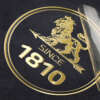 Electroform 3D metal logo sticker with gold finish