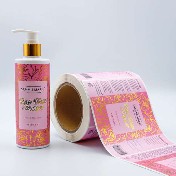 Vinyl adhesive skincare sticker rolls