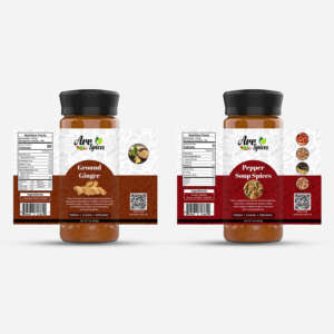 Custom waterproof spice seasoning jar labels with private logo