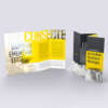 A4 A5 A6 folded trifold brochure leaflet flyer booklet printing front view