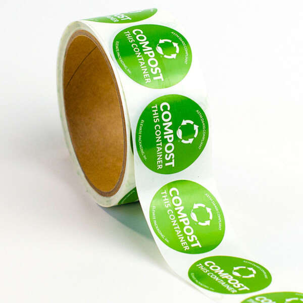 Compostable PLA paper adhesive labels for food packaging