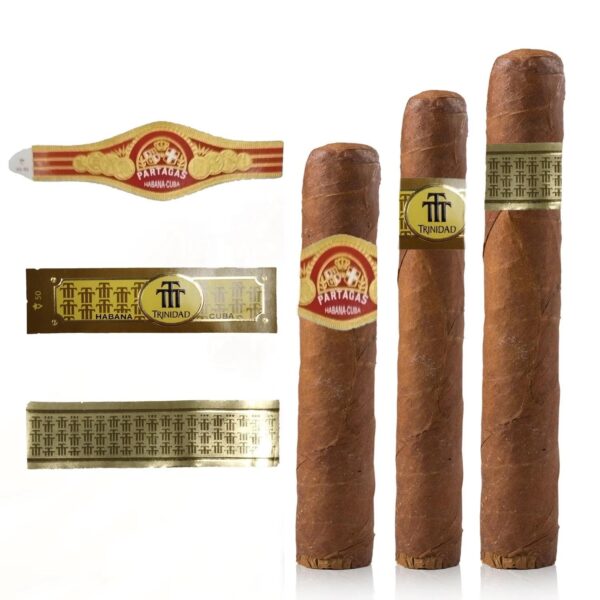 eco friendly waterproof Cuban cigar label with brand printing front view