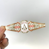 gold foil art paper embossed cigar ring paper sticker label ring wrap display