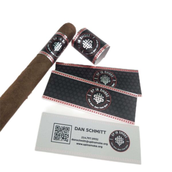 hot stamping custom logo cigar band ring packaging sticker foil detail view