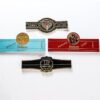 high quality gold foil embossed art paper cigar ring label embossed detail view