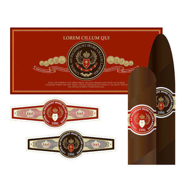 luxury custom cigar band label printing for premium packaging bulk cigar packaging use