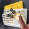 personalized anti counterfeit code cigar band label sticker embossed detail view